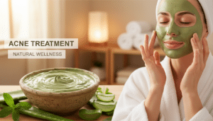 Tonerde Maske gegen Akne